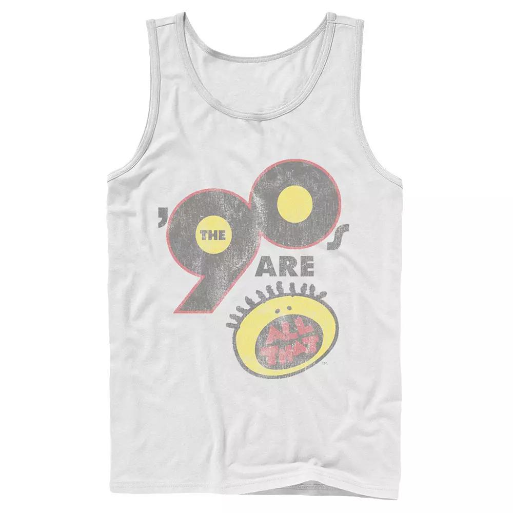 Men's Nickelodeon All That The Nineties Are Vintage Retro Graphic Tank Top,  Product Image