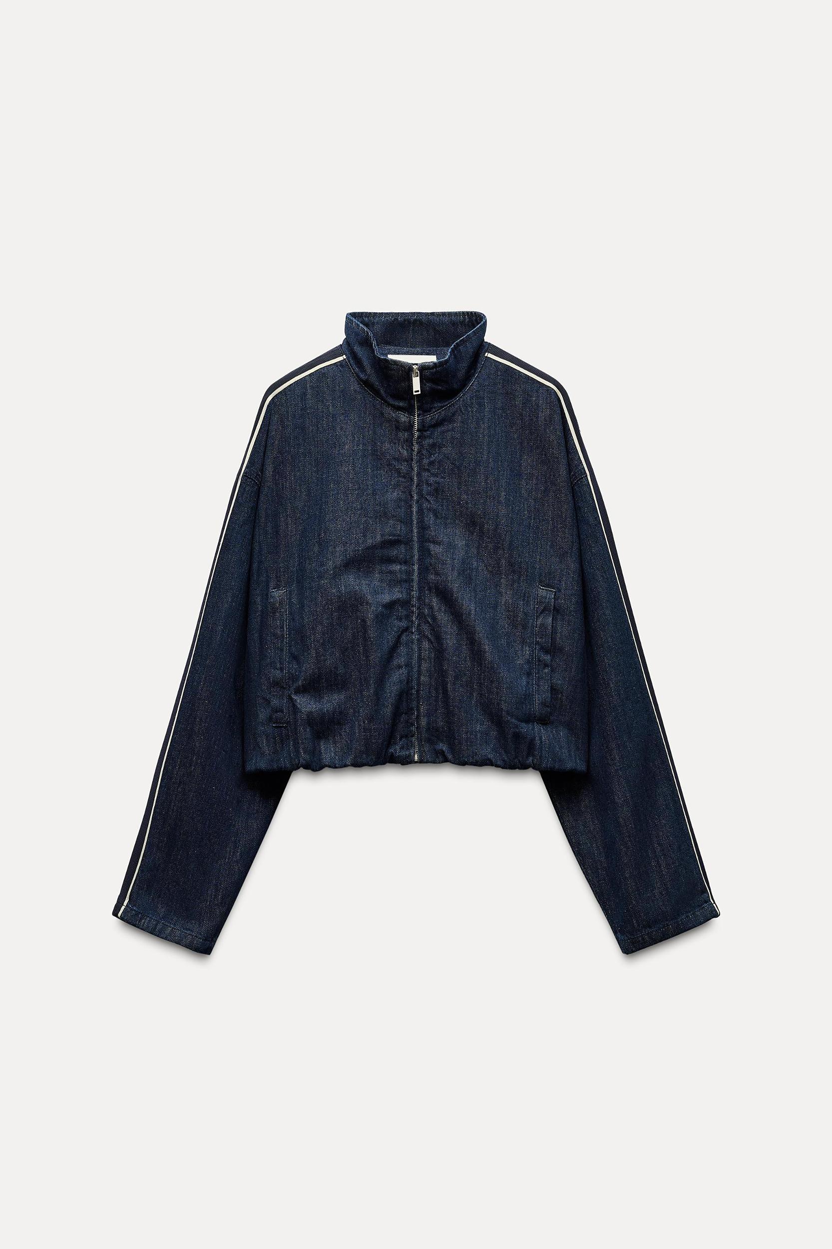 COMBINED STRIPE DENIM JACKET Product Image