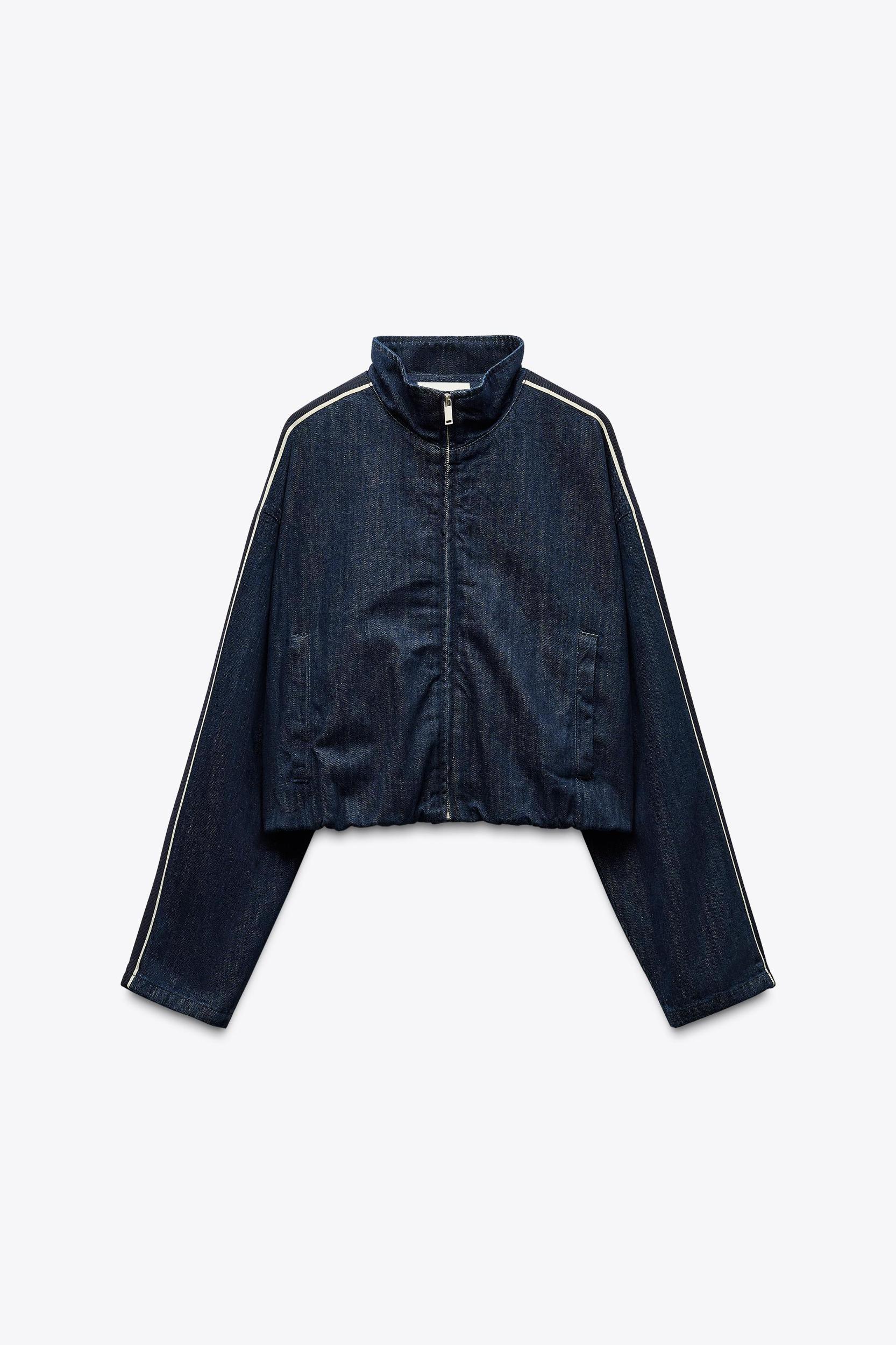 COMBINED STRIPE DENIM JACKET Product Image