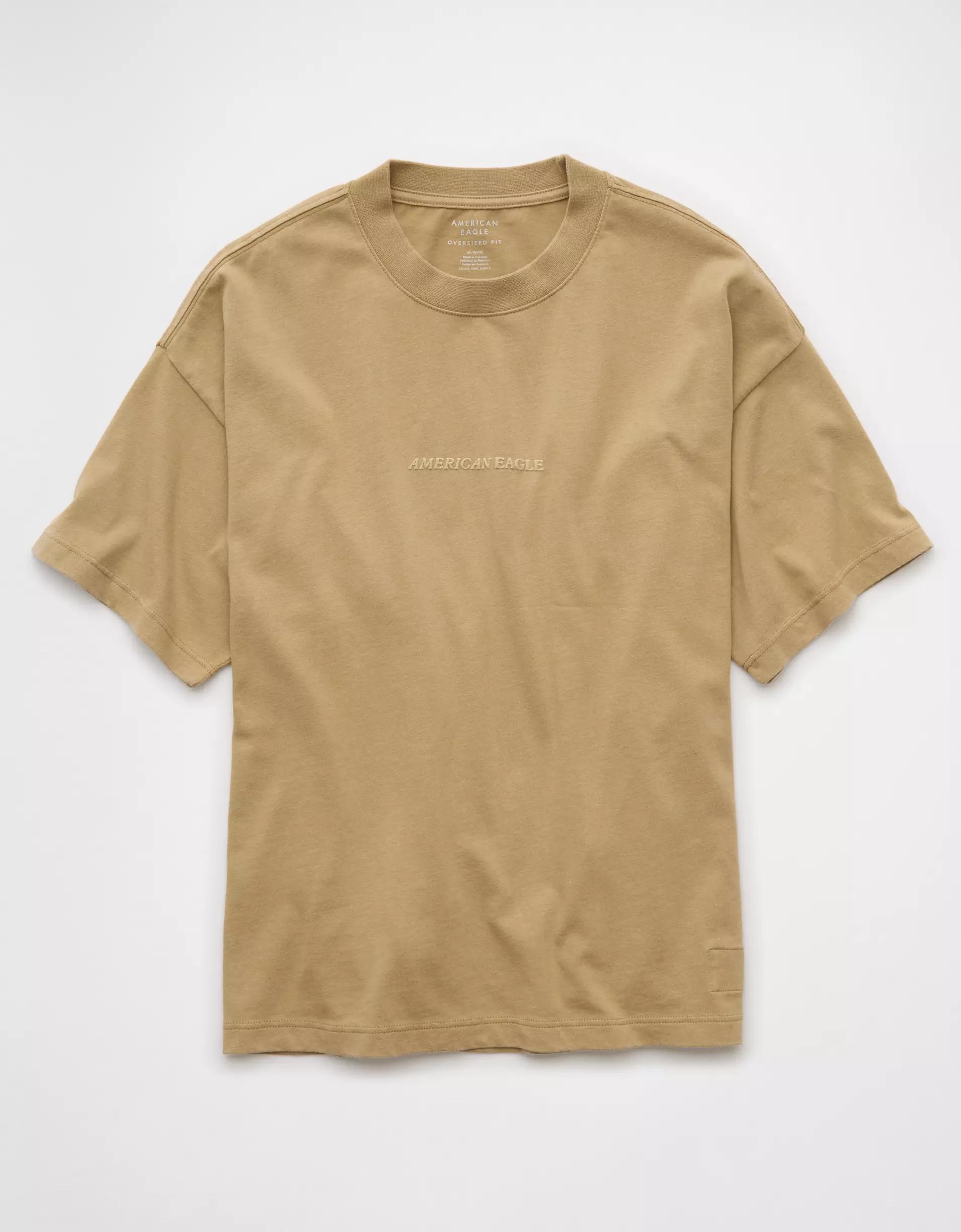 AE Laidback Luxe Heavyweight Oversized Logo Graphic T-Shirt Product Image