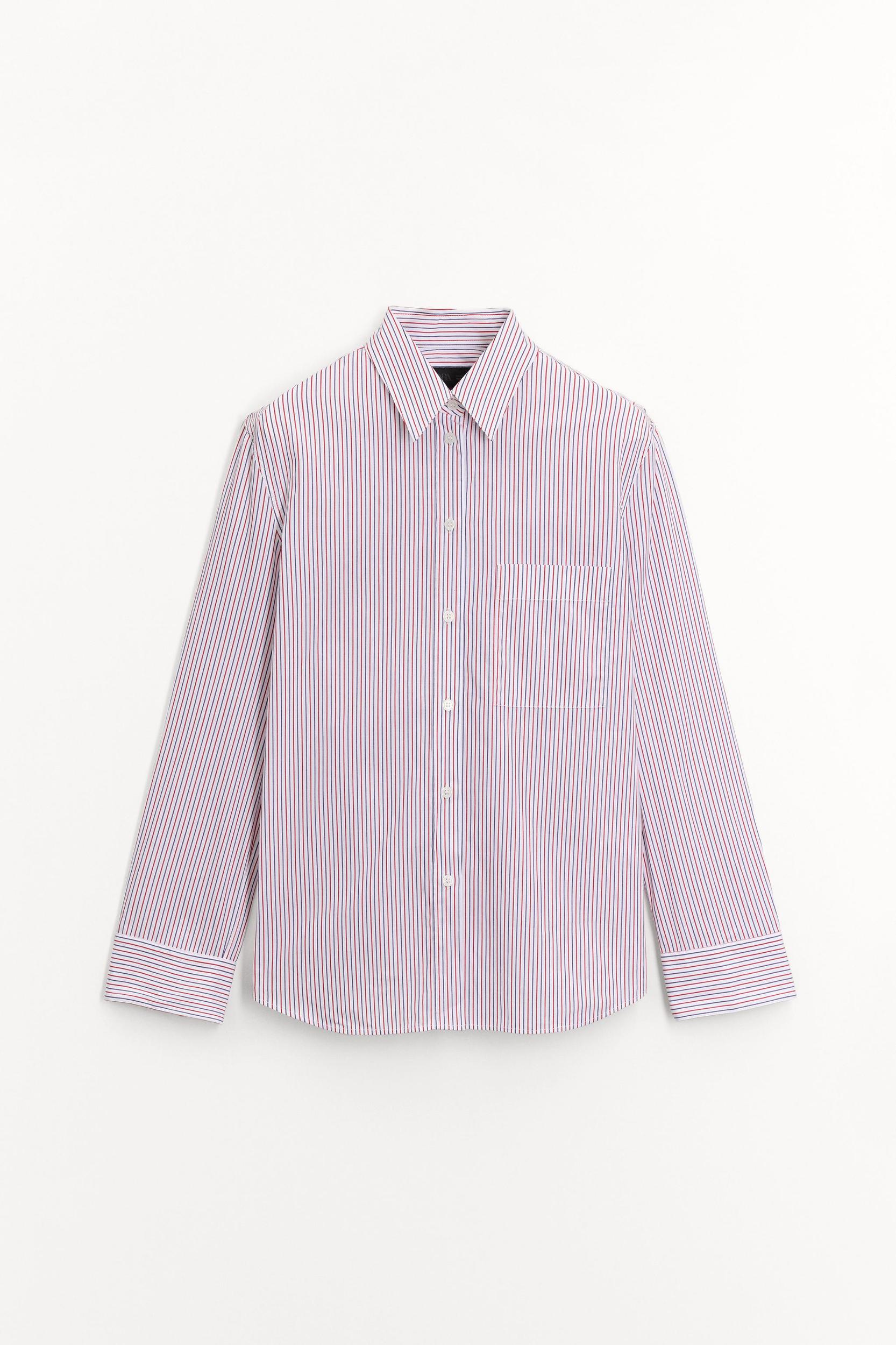 STRIPED POPLIN SHIRT ZW COLLECTION Product Image