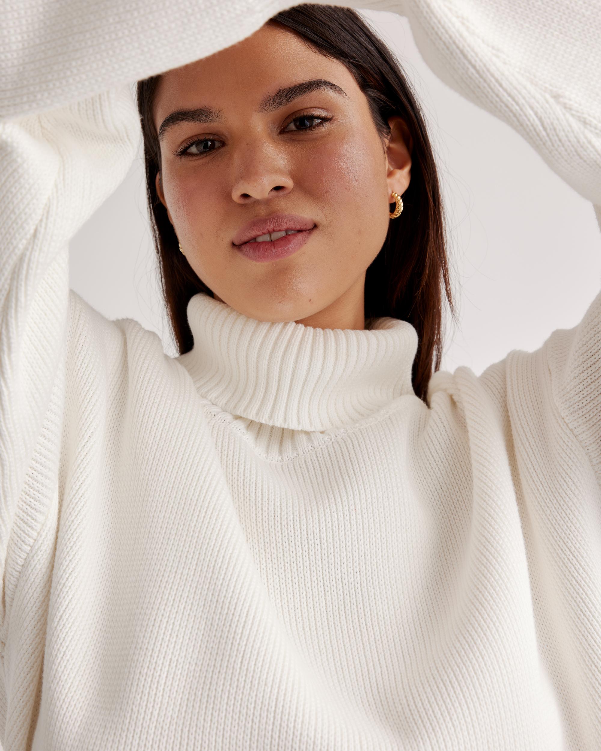 Quince | Women's Turtleneck Sweater Organic Cotton Product Image