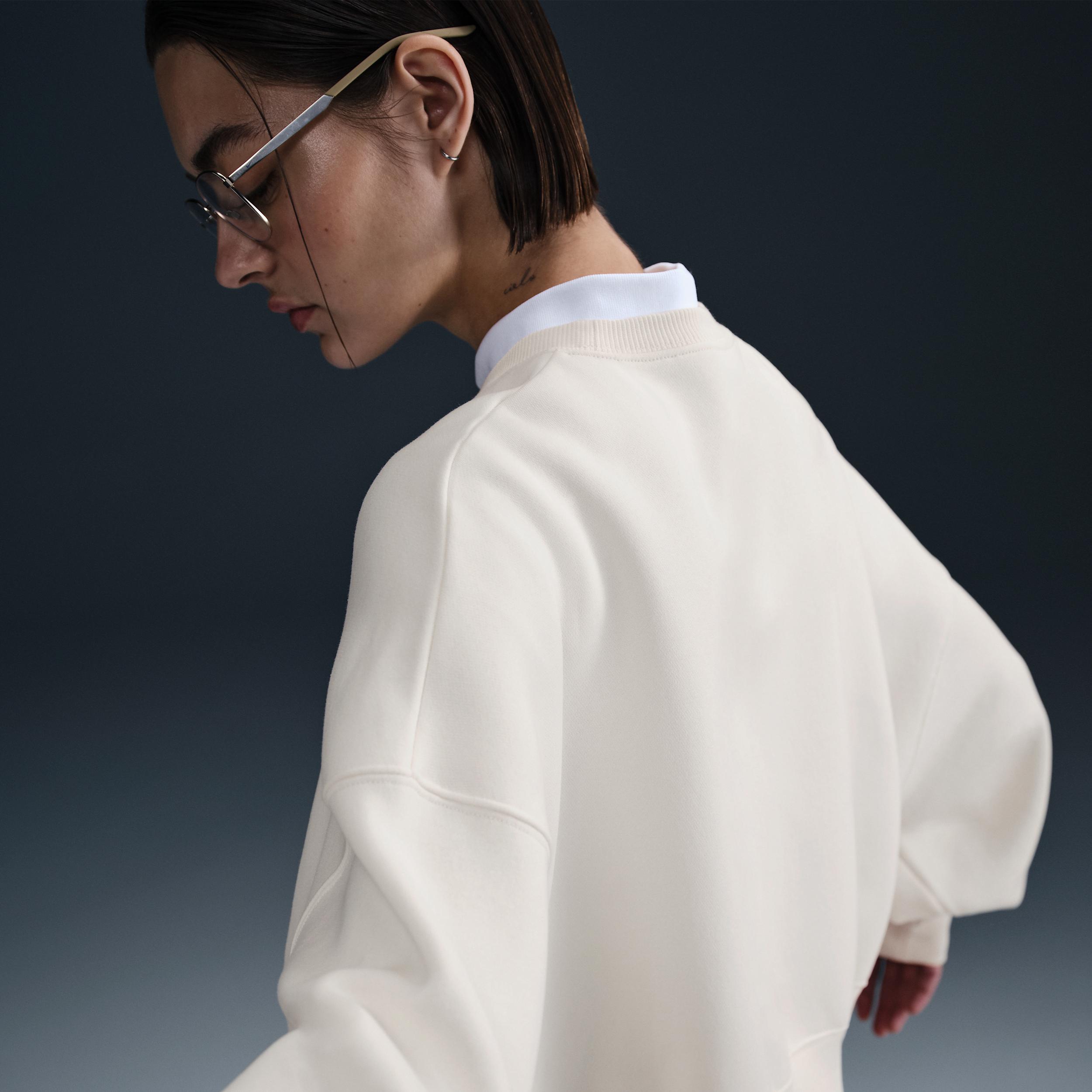 Nike Womens Court Phoenix Fleece Over-Oversized Crew-Neck Tennis Sweatshirt | HQ0351-010 Product Image