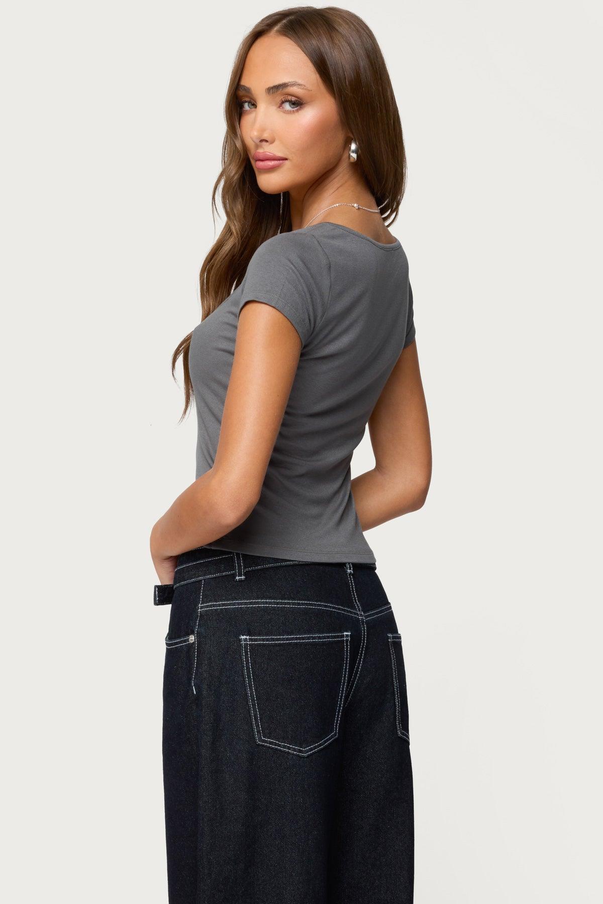 Ettalie Scoop Neck T Shirt Product Image