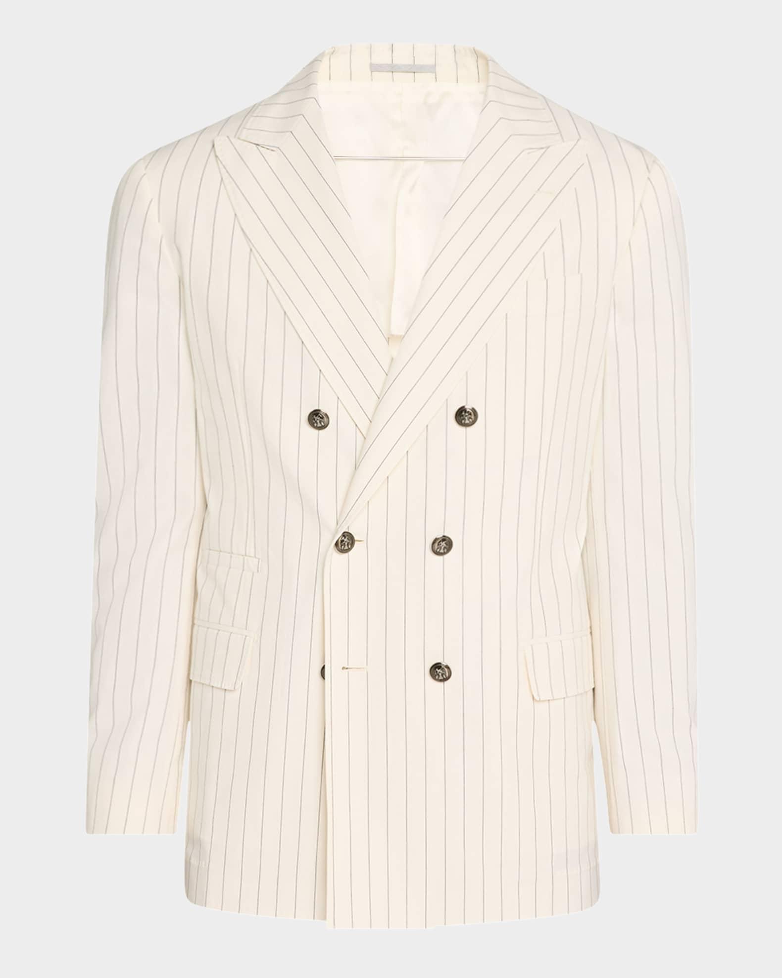Men's Double-Breasted Pinstripe Sport Coat Product Image