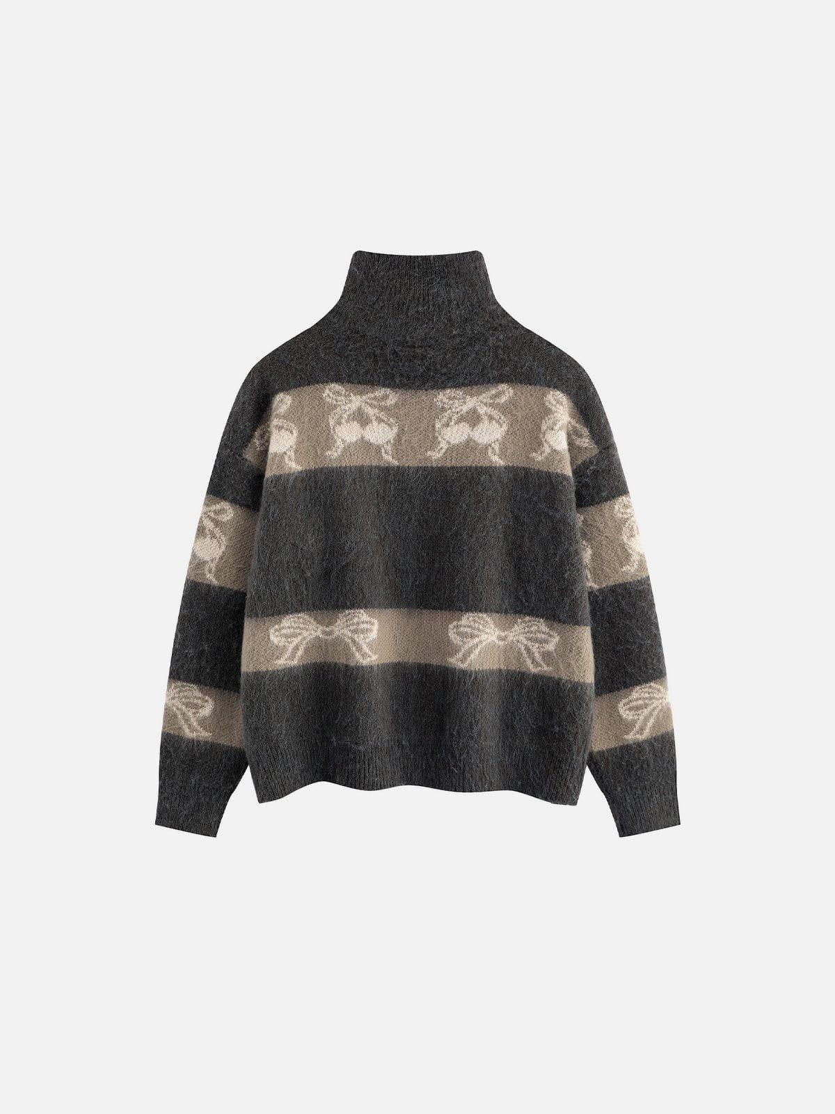 Aelfric Eden Stripe Bow Zip Up Cardigan Female Product Image