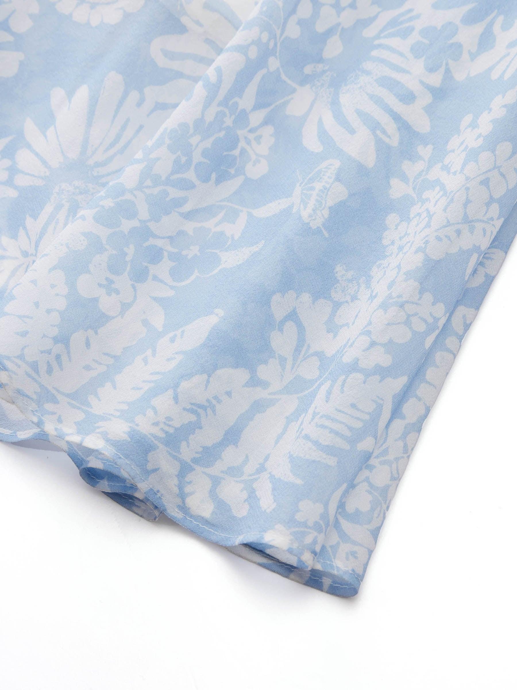 Pre-Order 10MM Mulberry Silk Floral Print Women Skirt With Scrunchie Product Image
