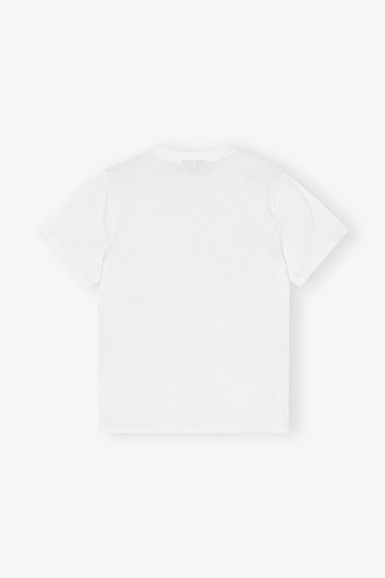 White Basic Jersey Cherry Relaxed T-shirt Product Image
