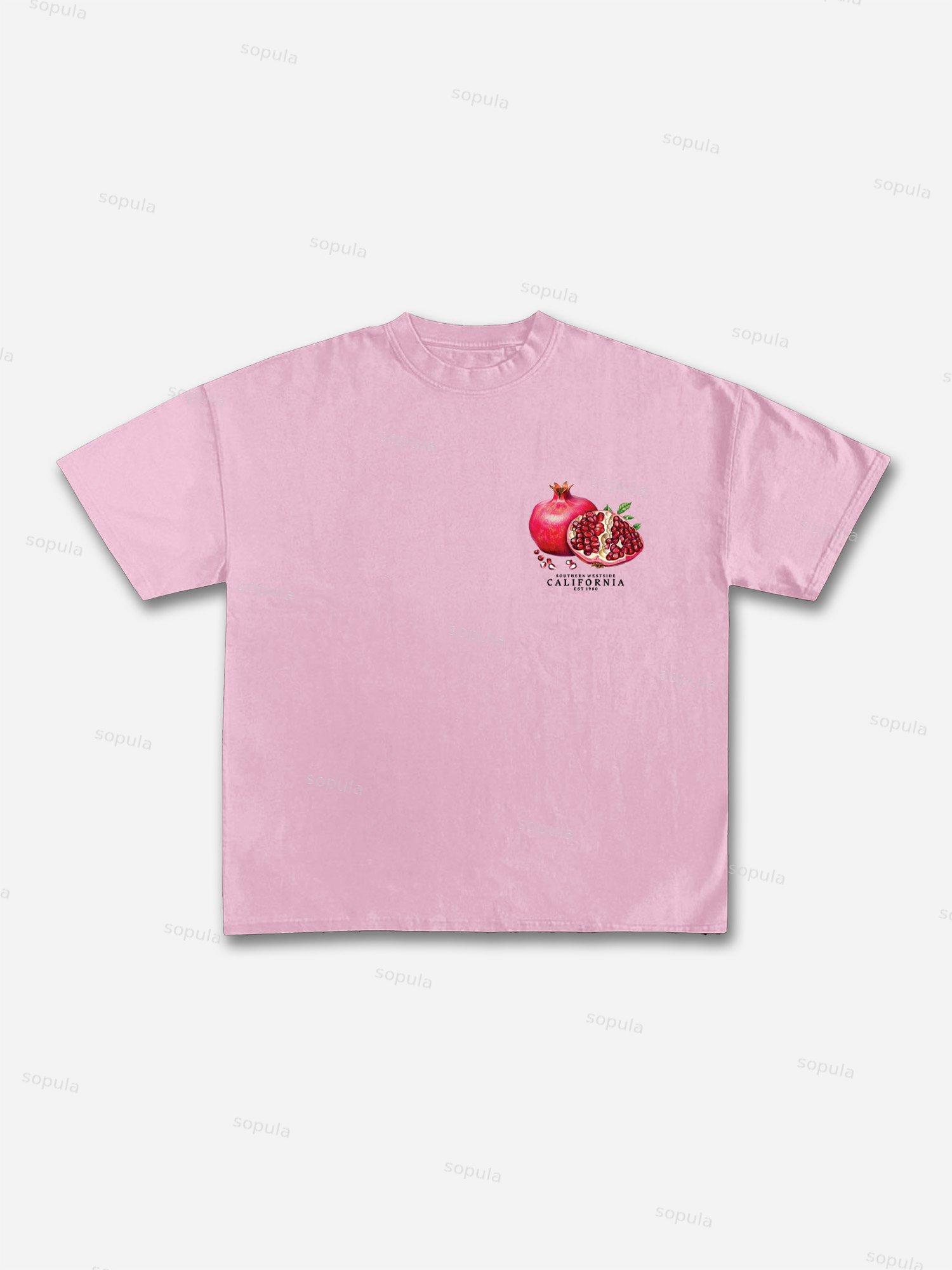 Tropical Fruits Love Your Dreams Vintage Graphic Cotton T-shirt Product Image