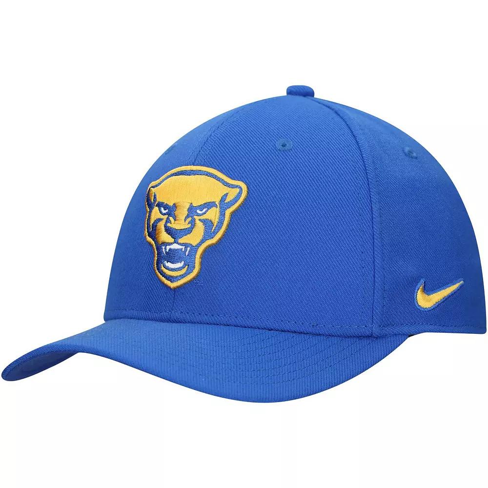 Men's Nike Royal Pitt Panthers 2024 Sideline Rise Swoosh Flex Hat,  Product Image