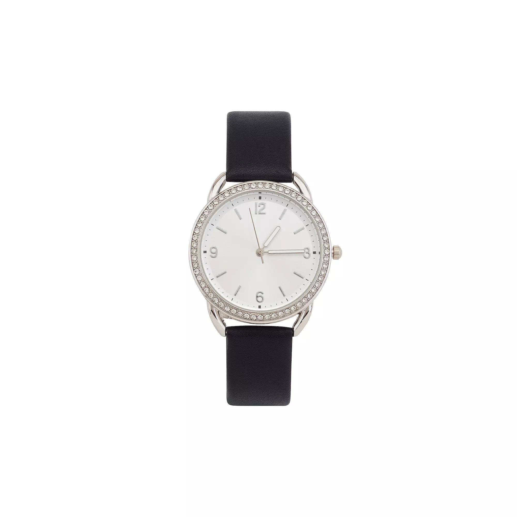 Jessica Carlyle Women's Black Strap Watch, Size: 35 mm Product Image