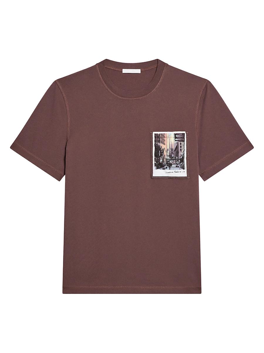 Mens Postcard Cotton Crewneck T-Shirt Product Image