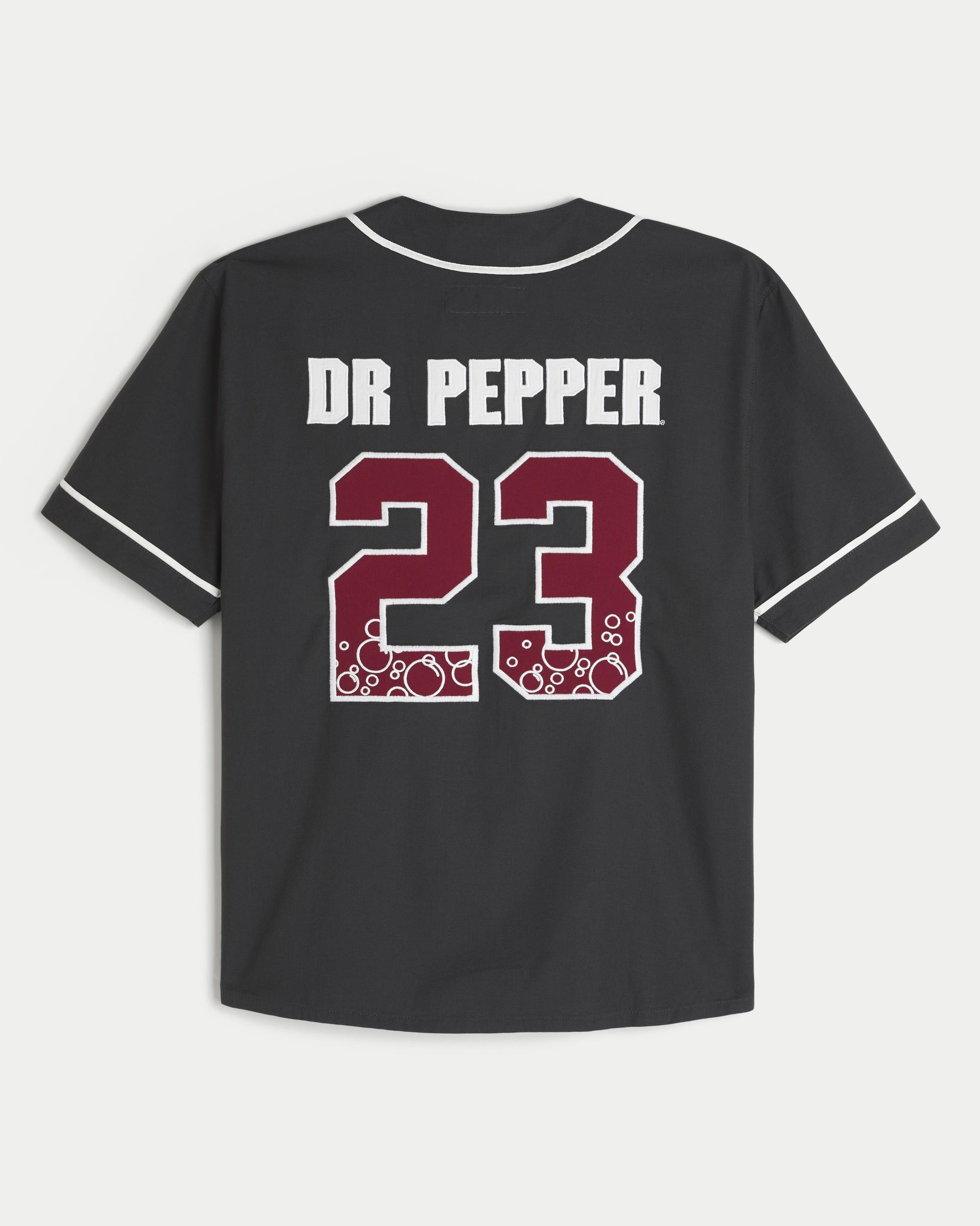 Boxy Dr Pepper Graphic Baseball Jersey Product Image