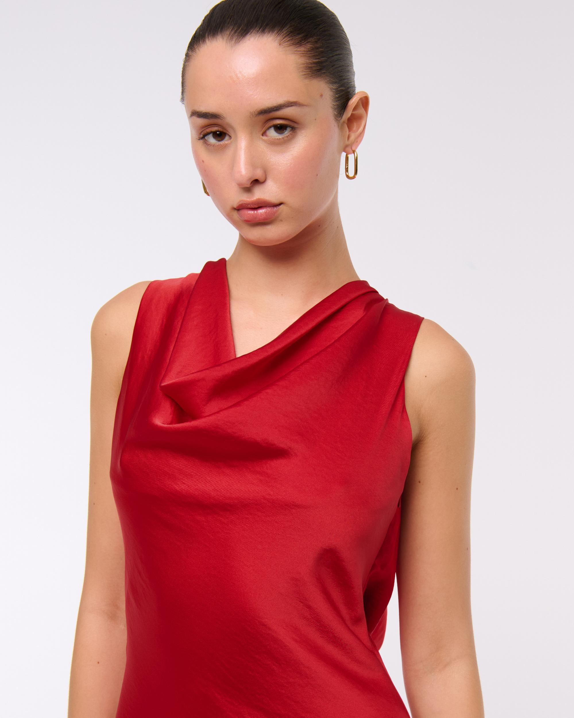 The A&F Julia Slip Cowl Neck Maxi Dress Product Image