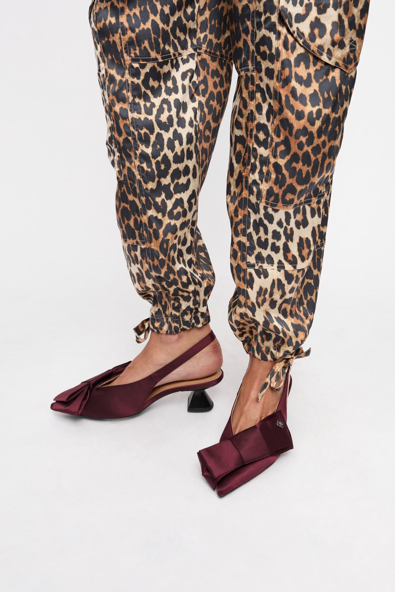 Burgundy Bow Kitten Heel Pumps Product Image