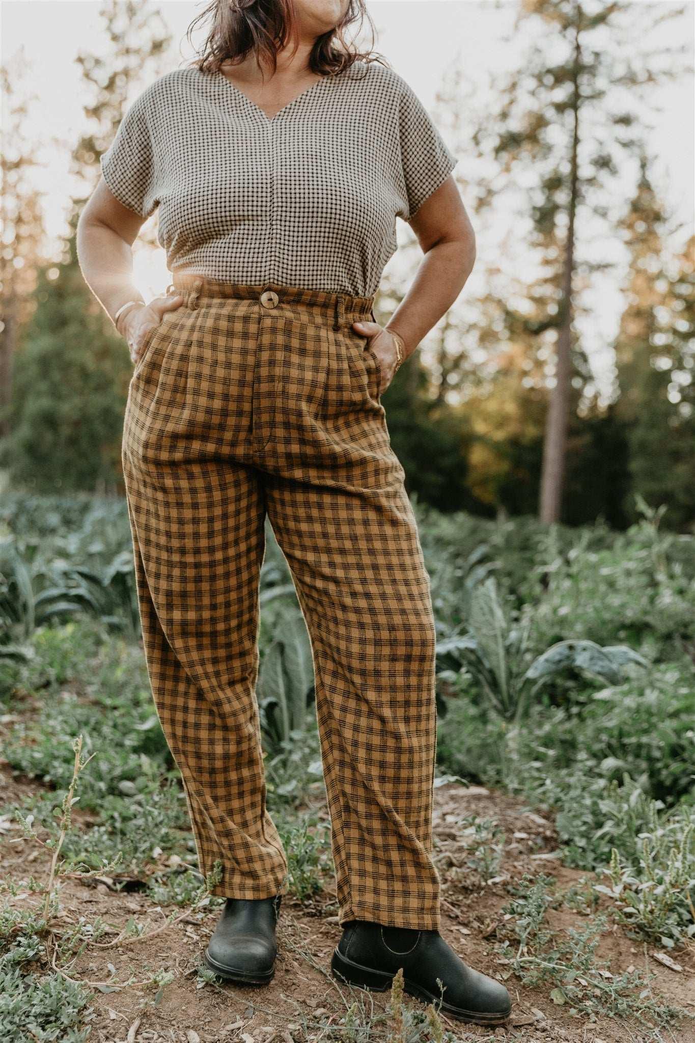 Perfect Pant in Brown Checker Product Image