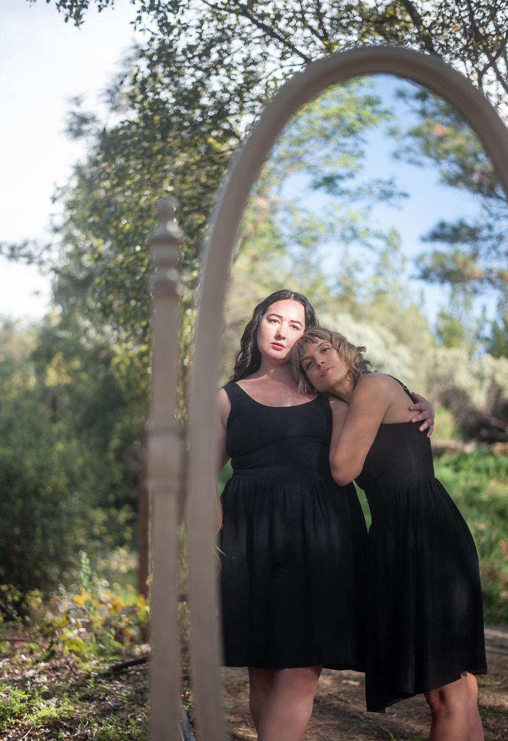 Agnes dress in Black Linen Product Image