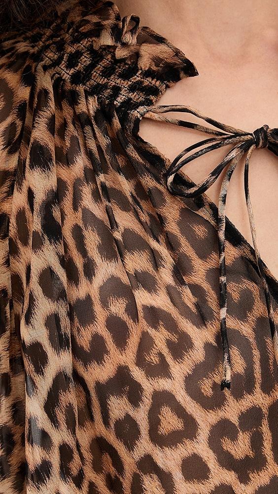 alice + olivia Norah Tie Sleeve Peasant Blouse | Shopbop Product Image