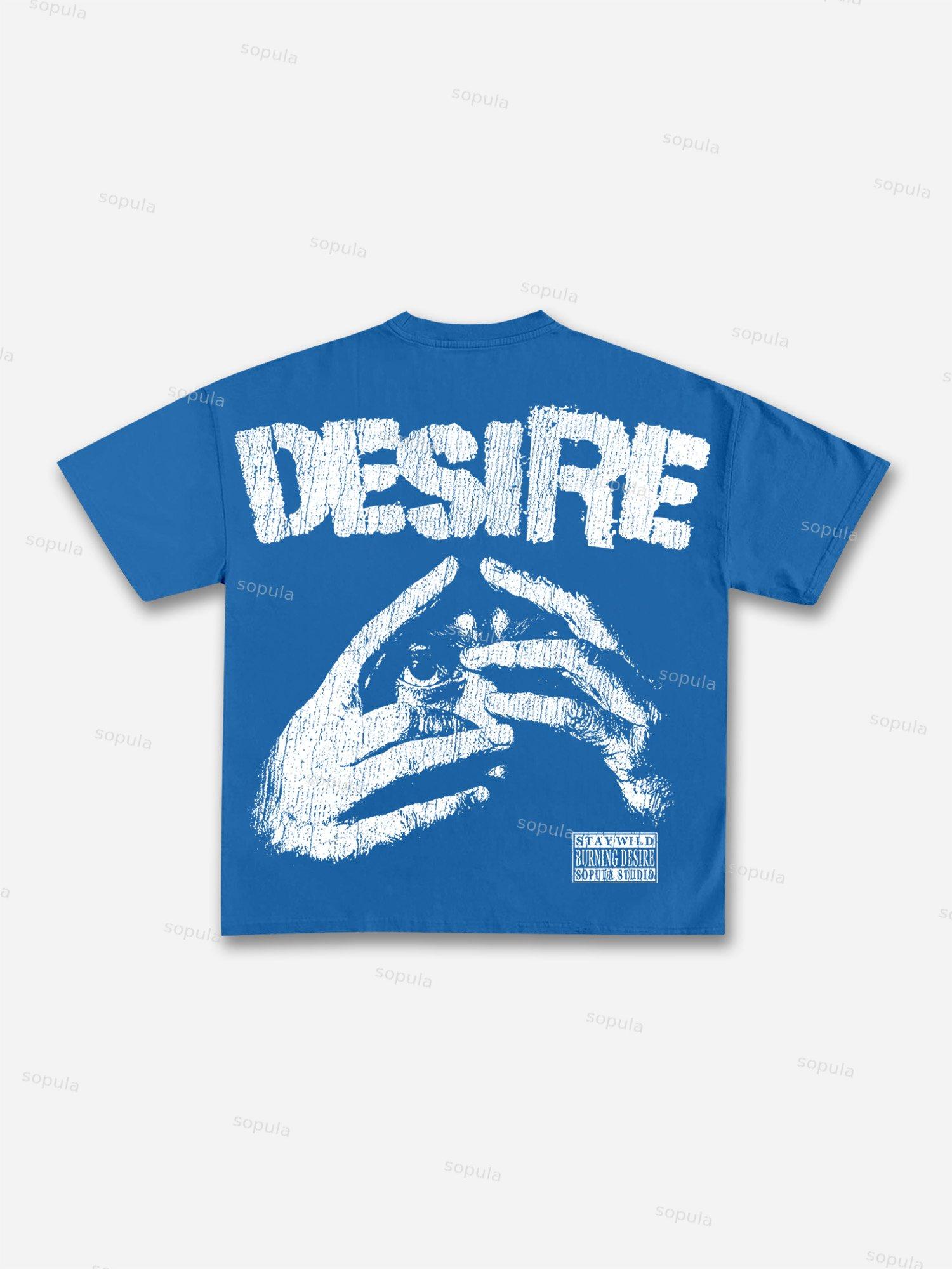 Sopula Desire Abstract Portrait Print Cotton T-shirt Product Image