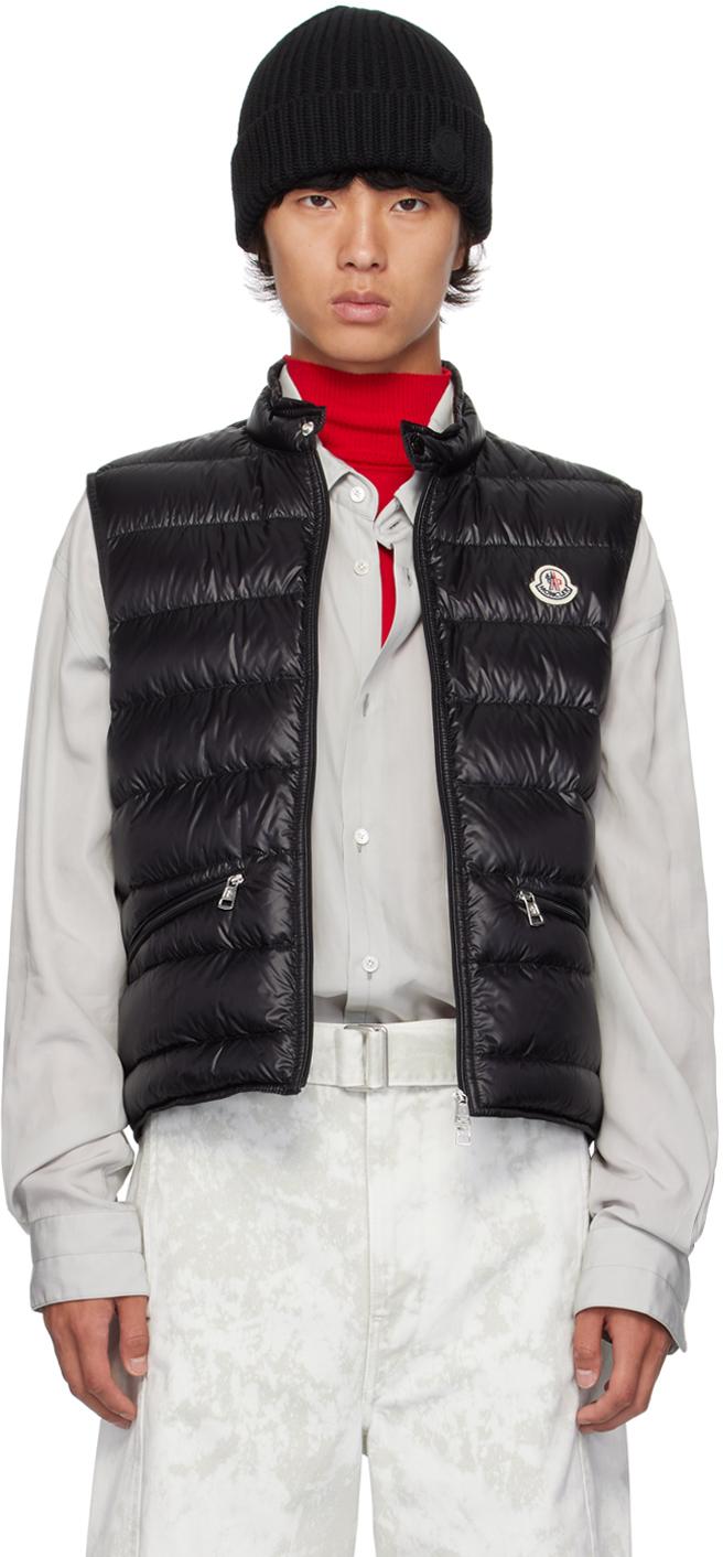MONCLER High Collar Puffer Quilted Sleeveless Jacket In Black Product Image