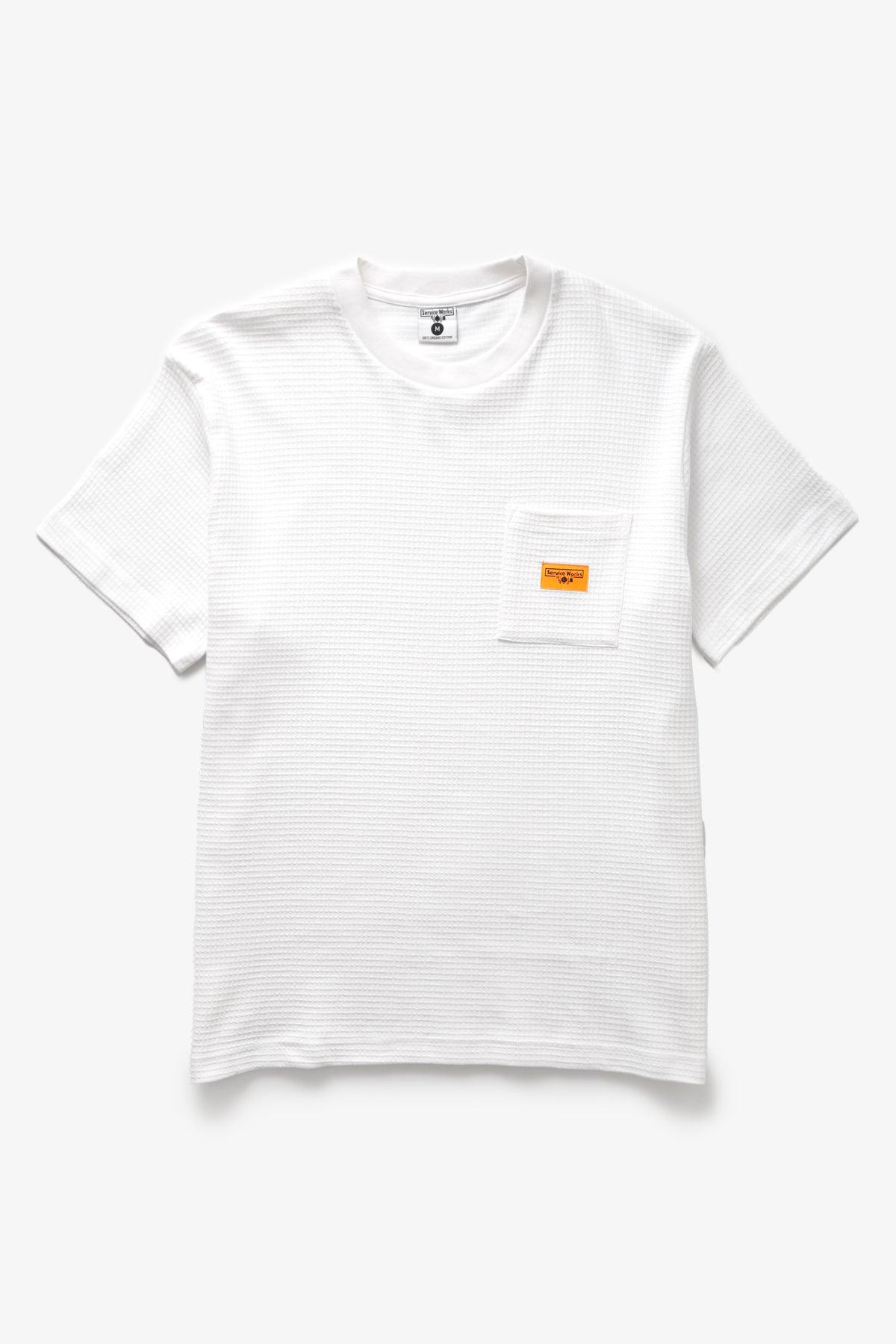 Waffle Pocket Tee - White Product Image