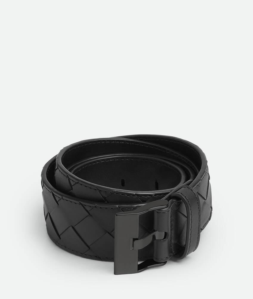 Men's Watch Buckle Belt in Black Product Image