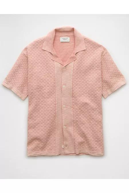 AE Weekend Jacquard Button-Up Sweater Polo Shirt Men's Product Image