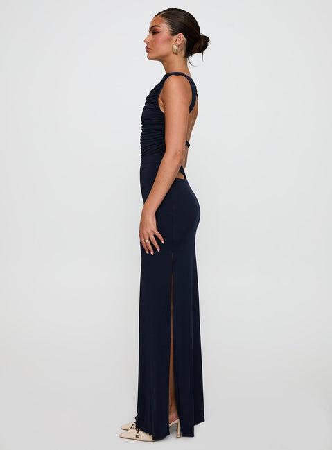 Undeniable Cut Out Maxi Dress Navy Product Image
