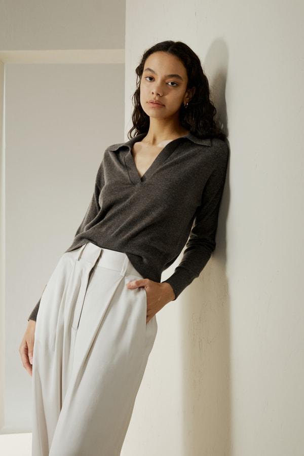 Cashmere Polo Shirt Product Image