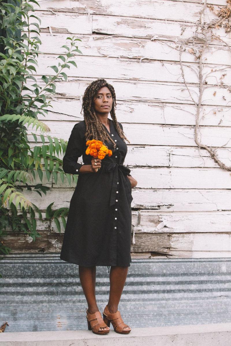 Vera Dress in Black Embroidery Product Image