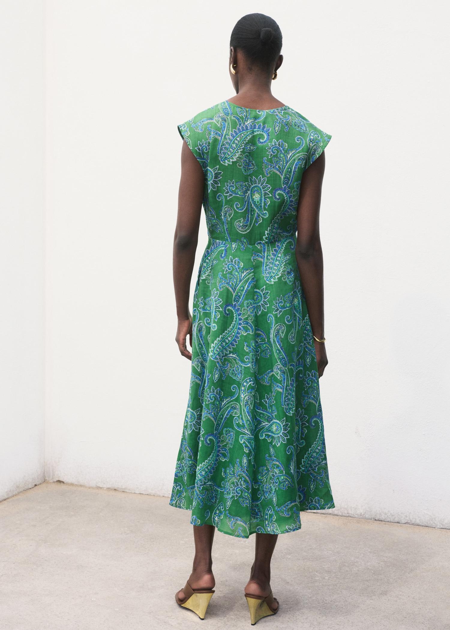 Ramie paisley dress - Women | MANGO USA Product Image