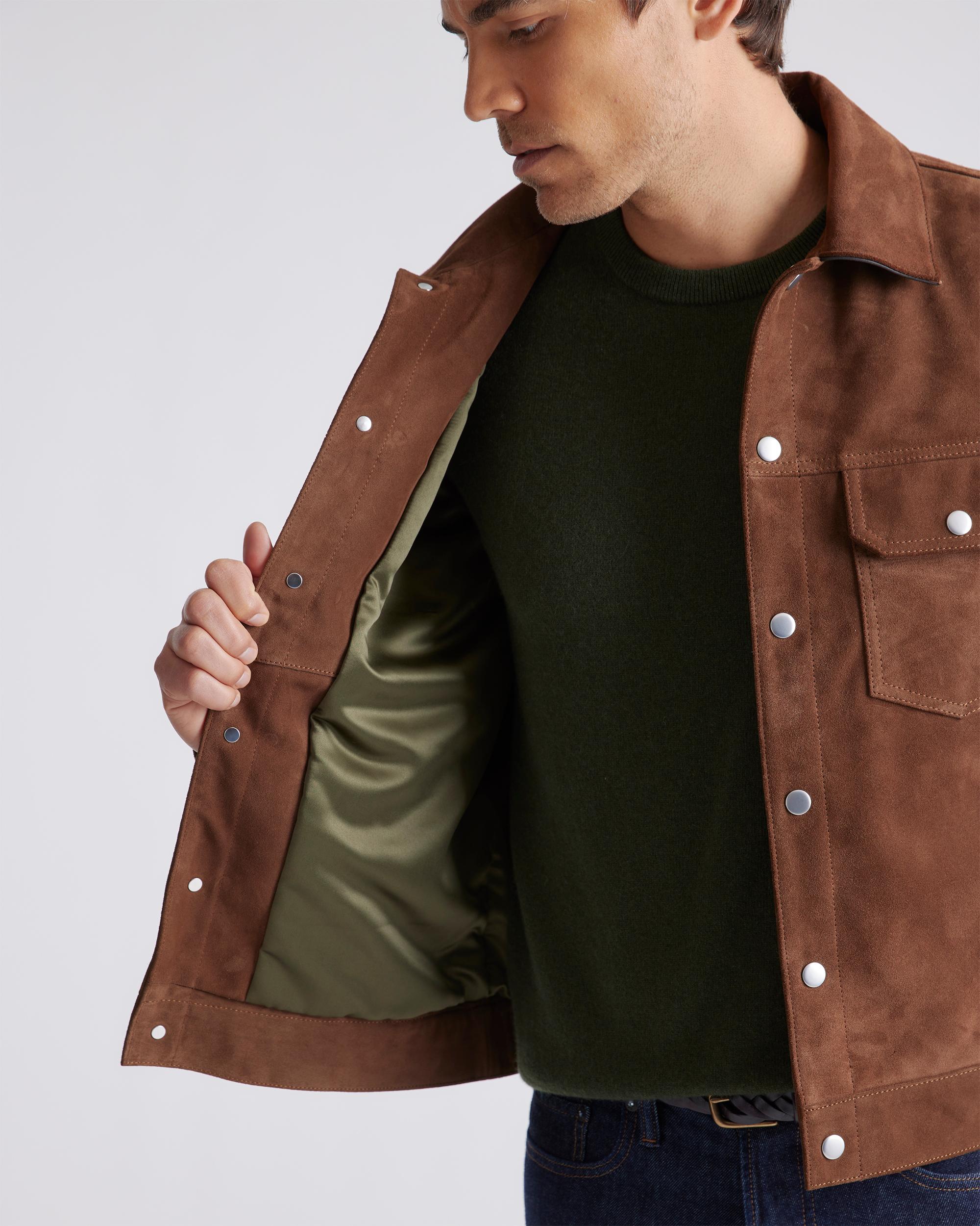 Quince | Men's Italian Suede Trucker Jacket Suede Leather Product Image
