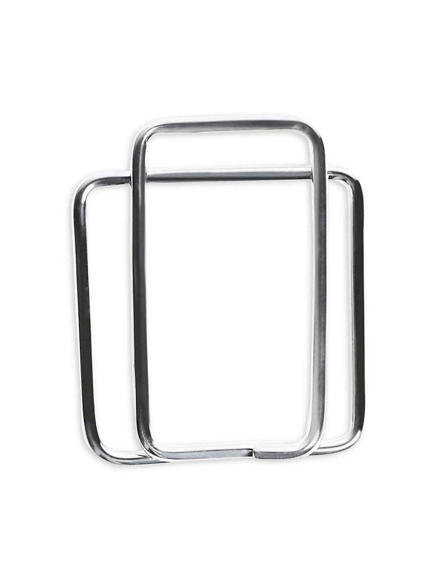 Mens Square Sterling Silver Money Clip Product Image