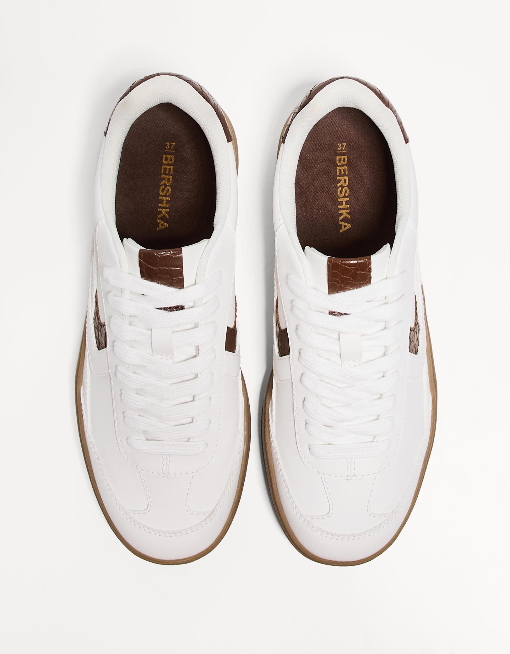 Retro sneakers with animal print details Product Image