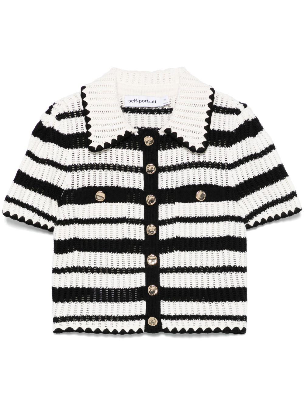 striped crochet top  Product Image