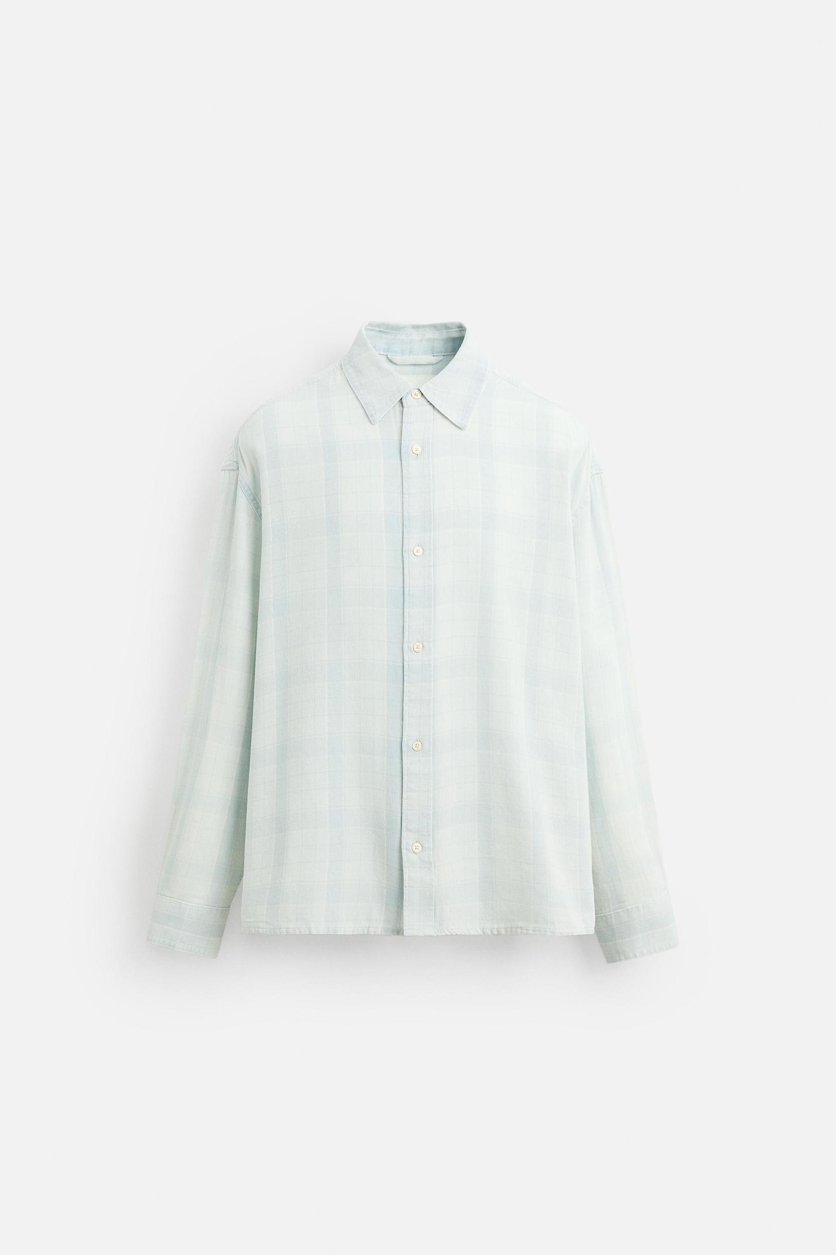 PLAID DENIM SHIRT Product Image