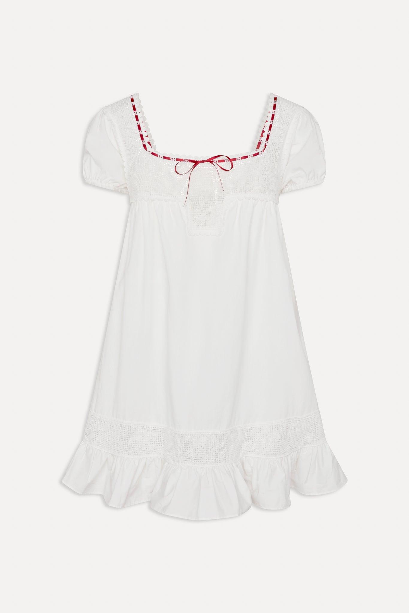 x BELLA HADID Western Poplin Mini Dress - White Product Image