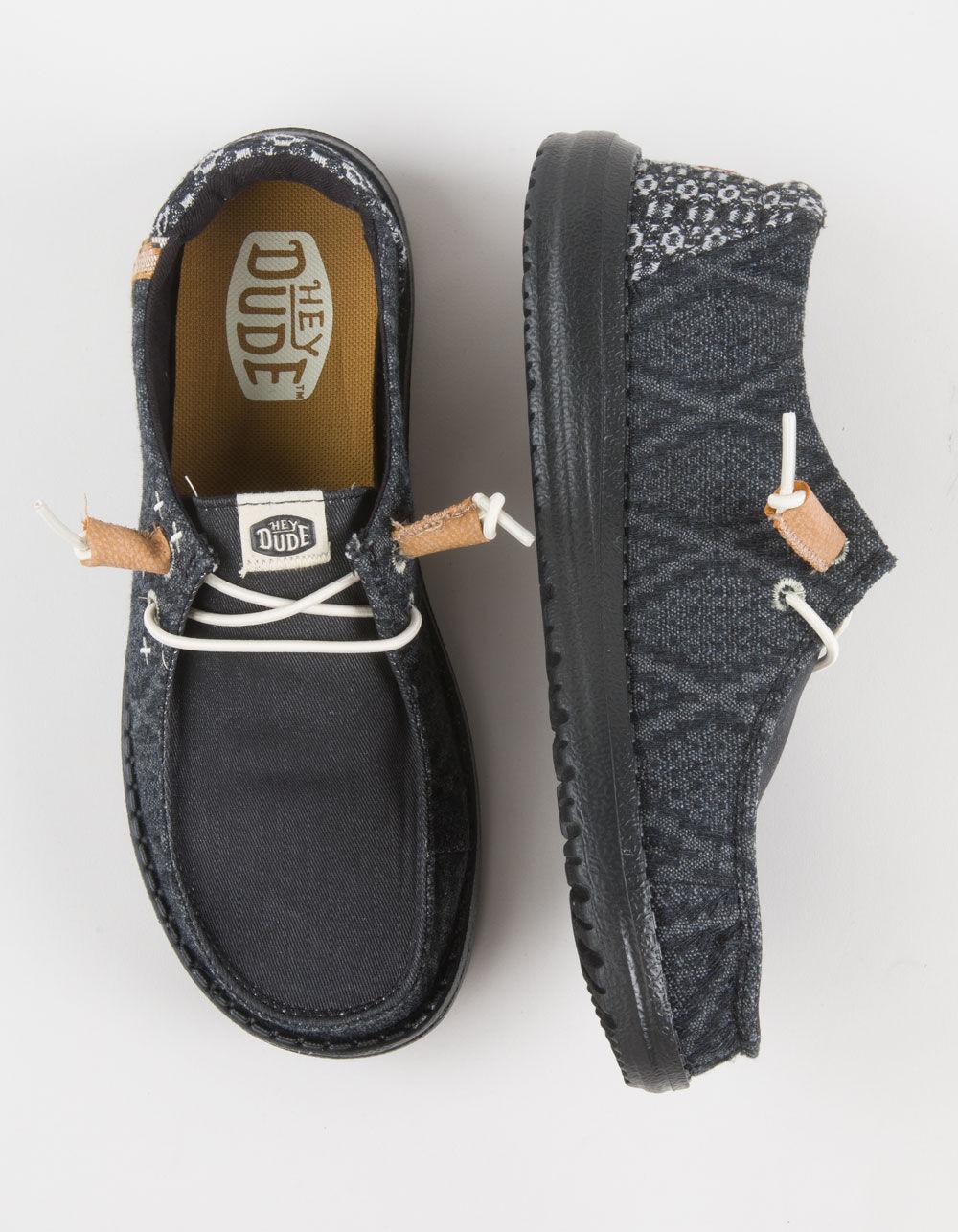 HEY DUDE Wendy Crafted Boho Womens Shoes - BLACK Product Image