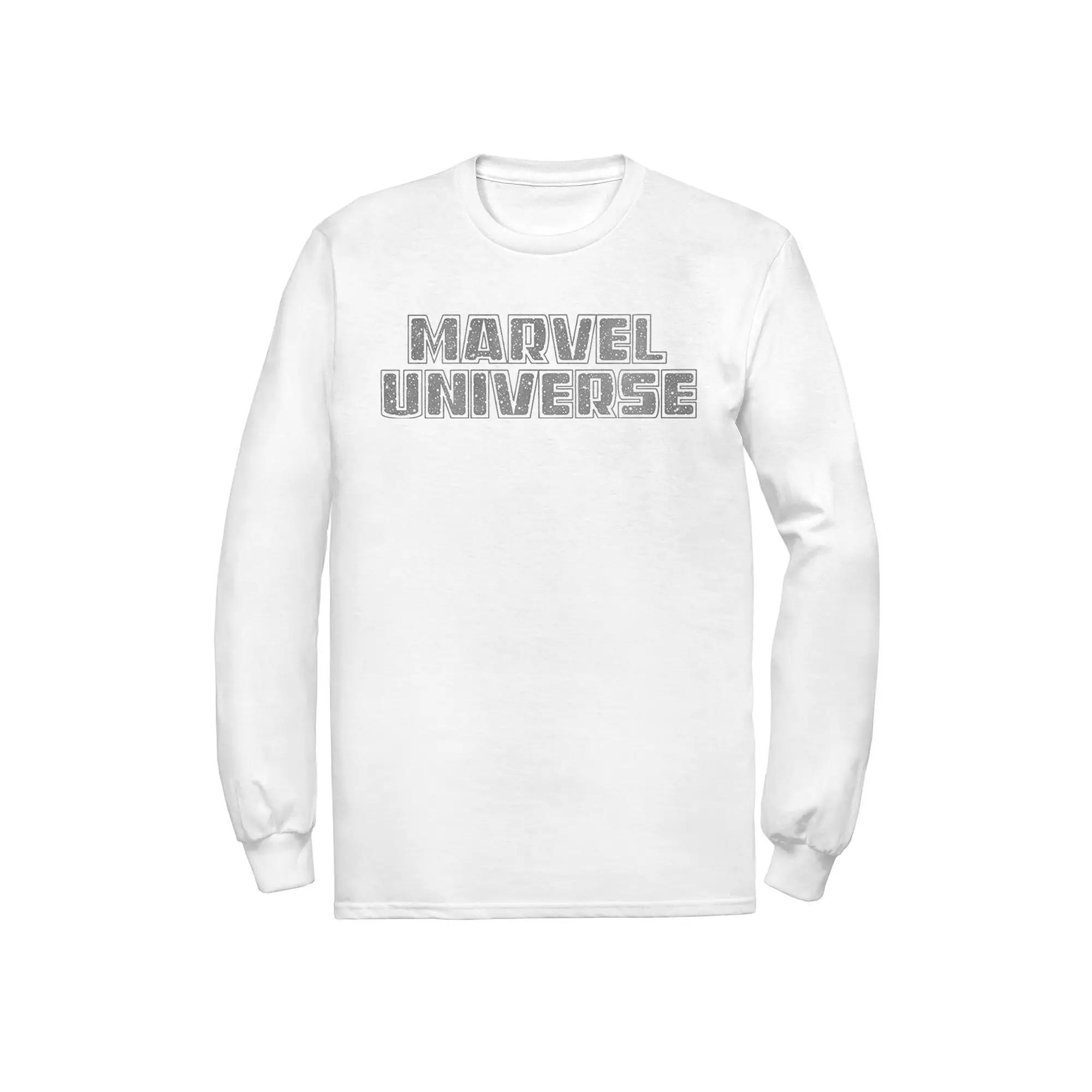 Men's Marvel Universe Simple Logo Tee, Size: Large, White Product Image