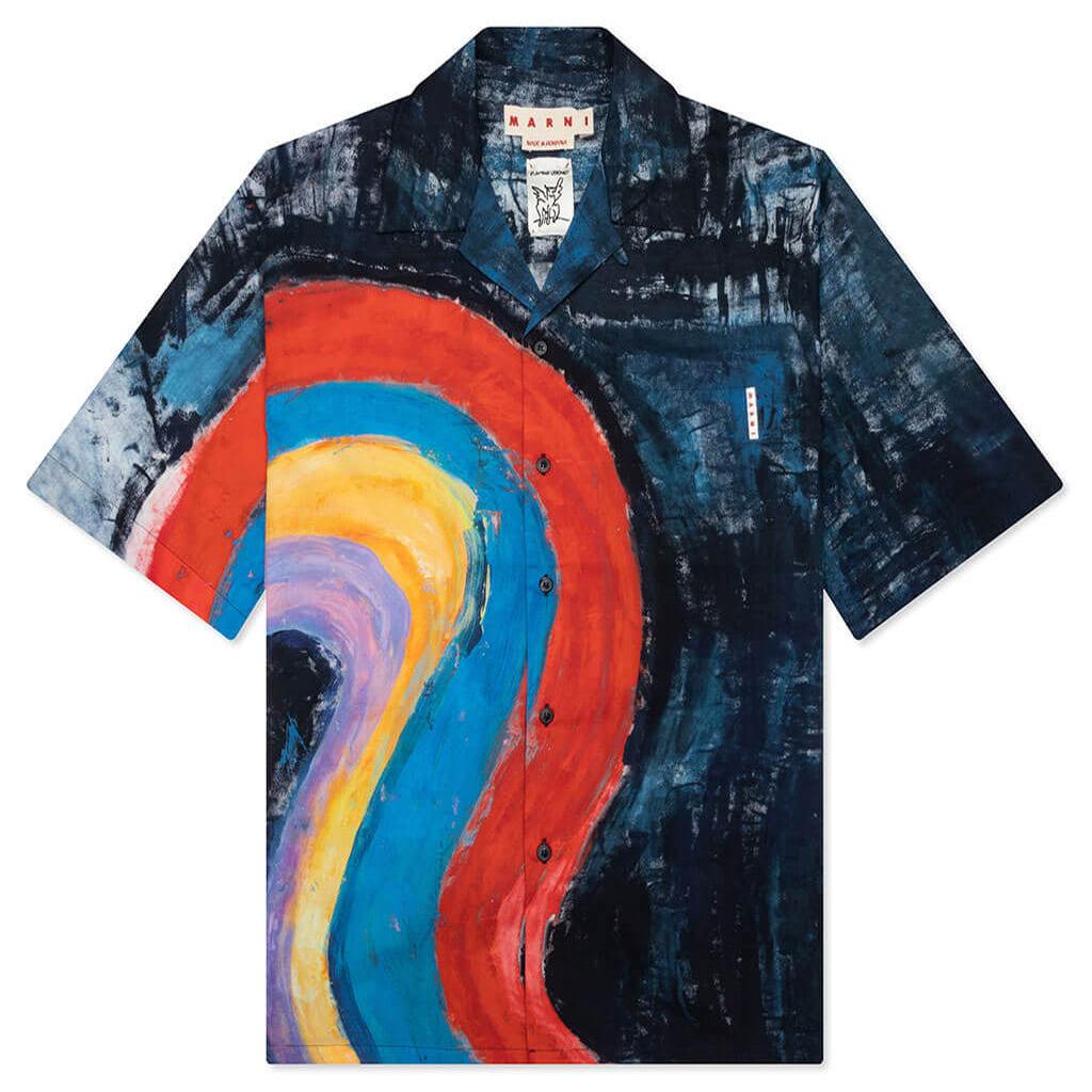 Poplin Bowling Shirt - Royal Male Product Image