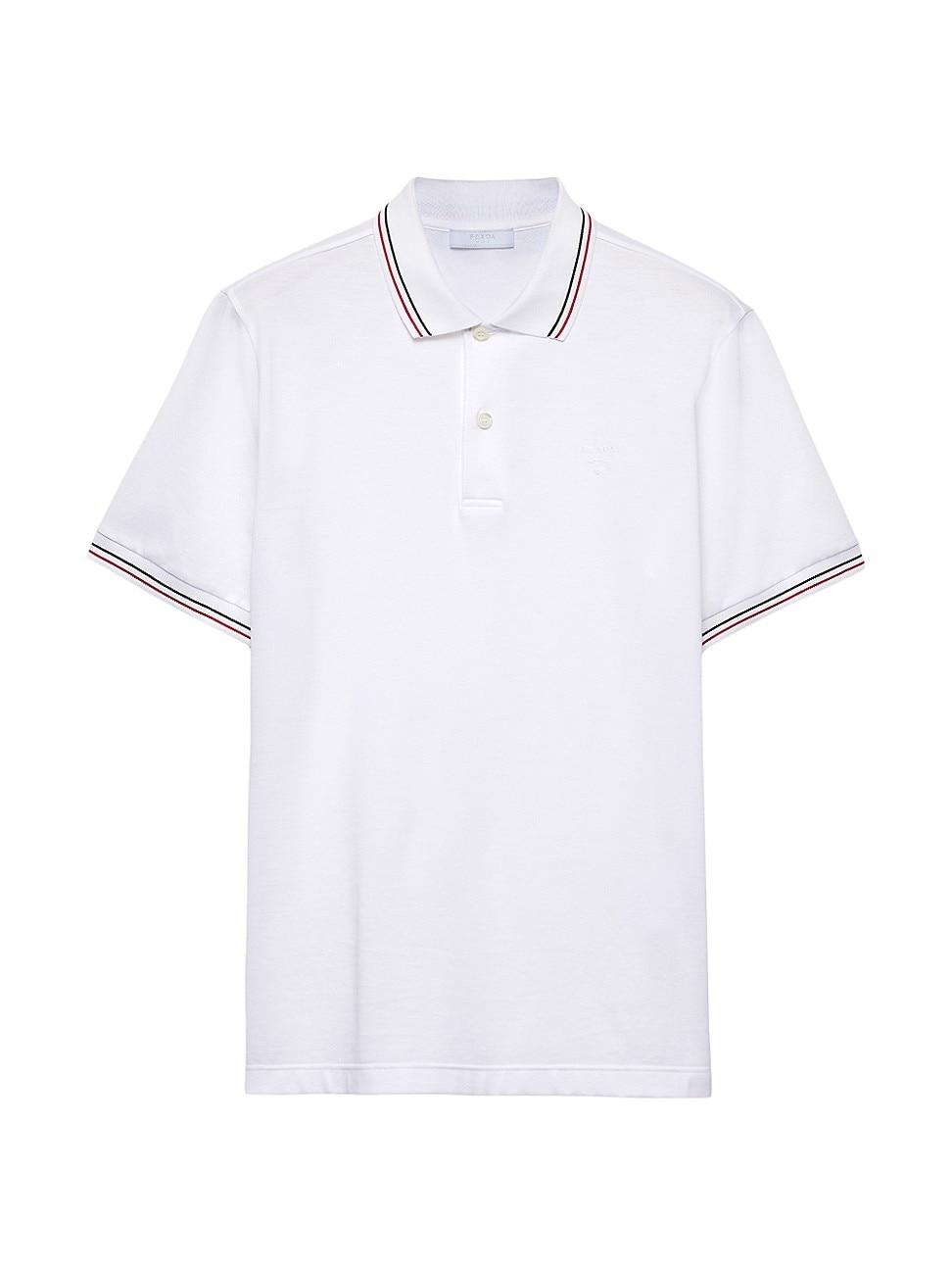 Mens Ricamo Tipped Pique Polo Shirt Product Image