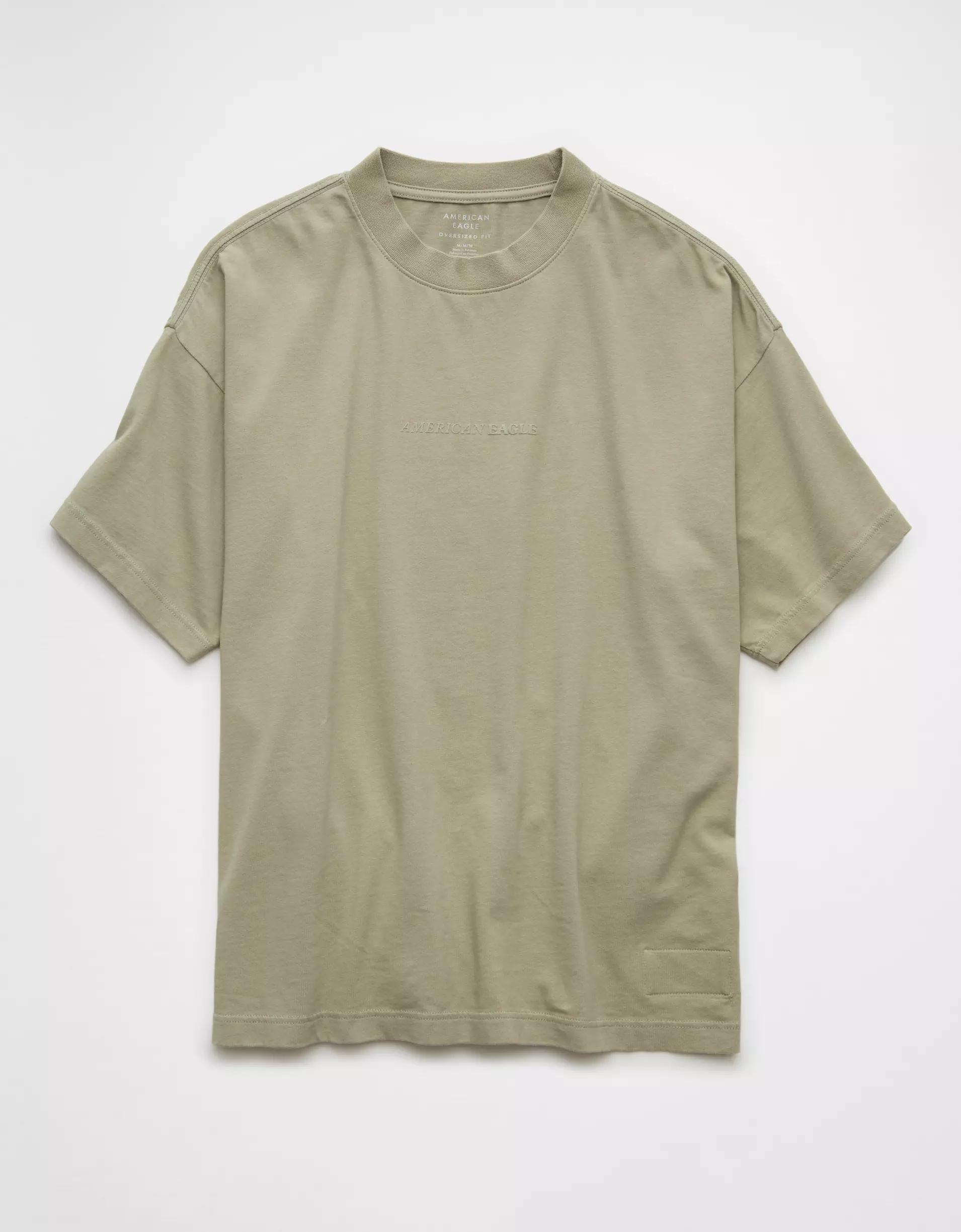 AE Laidback Luxe Heavyweight Oversized Logo Graphic T-Shirt Product Image