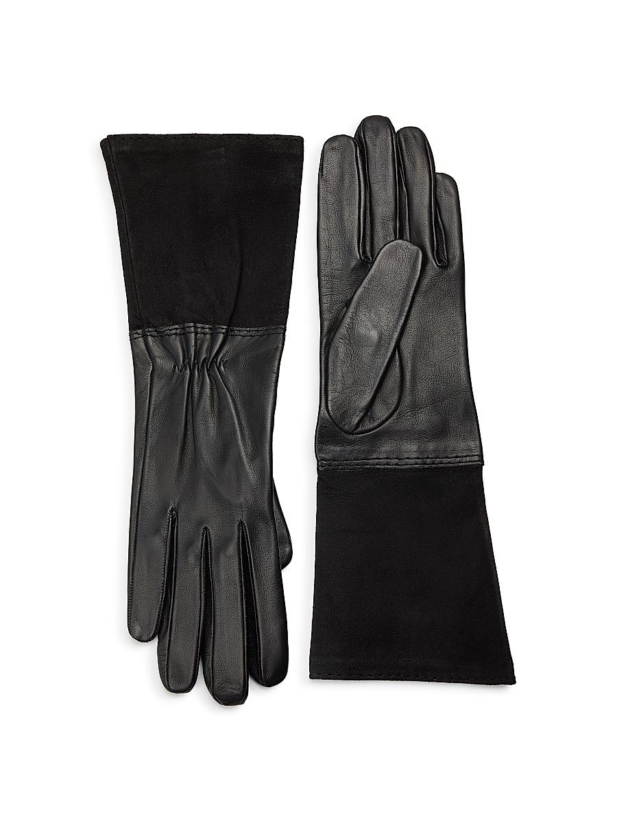 Womens Gauntlet Suede Gloves Product Image