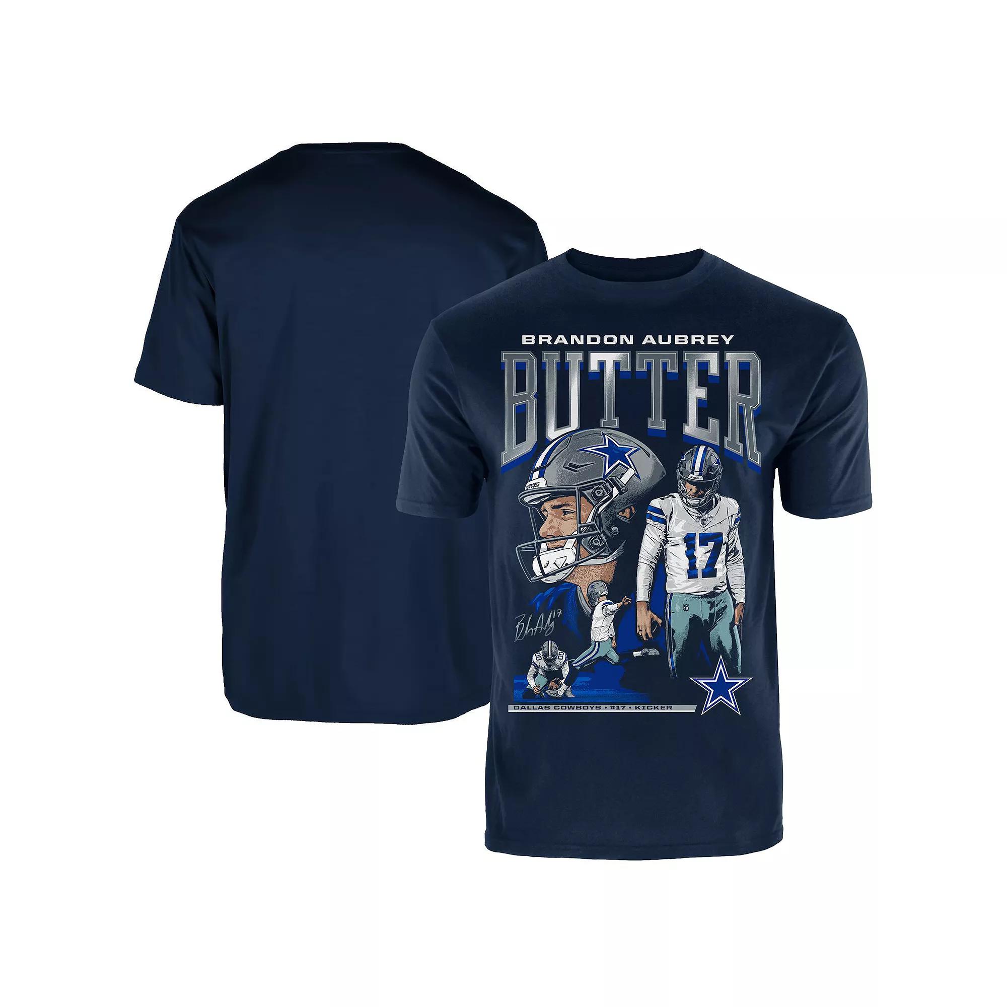 Men's Fanatics Brandon Aubrey Navy Dallas Cowboys Graphic T-Shirt,  Product Image