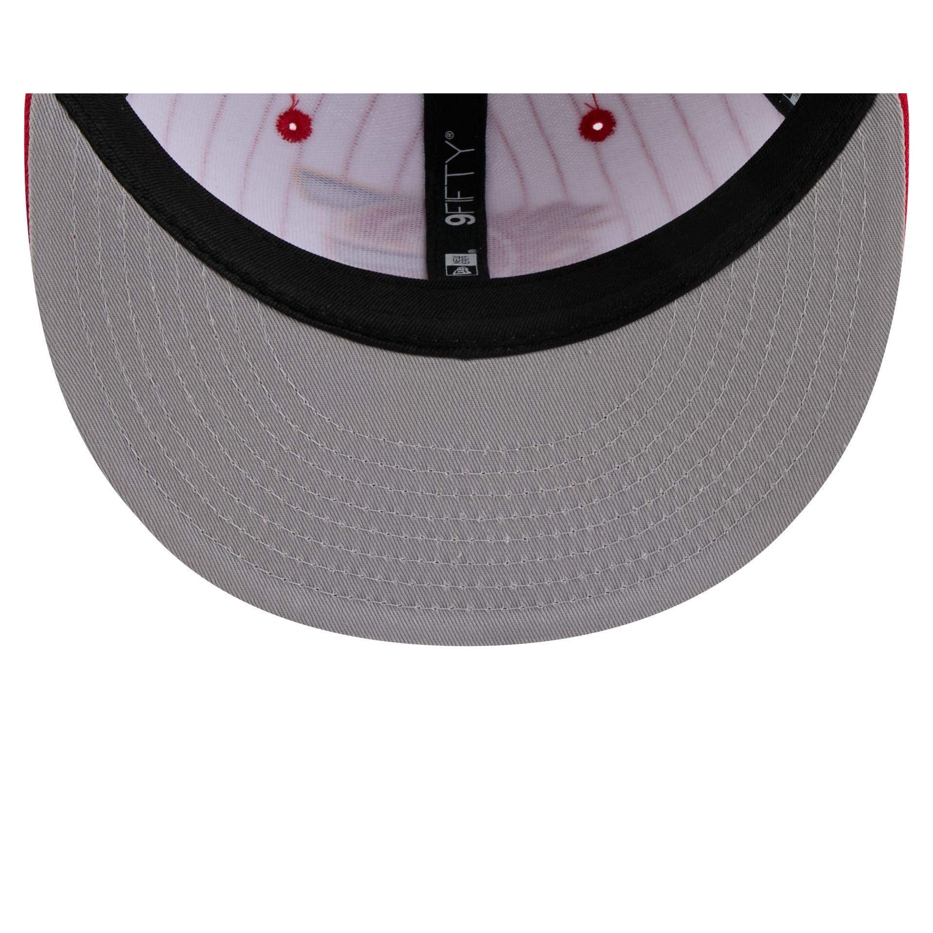 Calgary Flames Deceptor Pinstripe 9FIFTY Snapback Hat Male Product Image