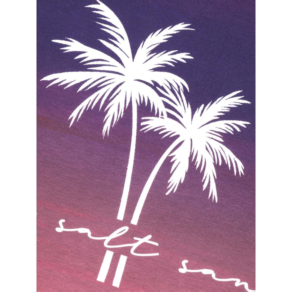 Plus Size Tropical Print Round Neck Gradient Vest Women Multicolor Casual Contrast Round Neck Everyday Tank Tops Camis BloomChic 12/L Product Image