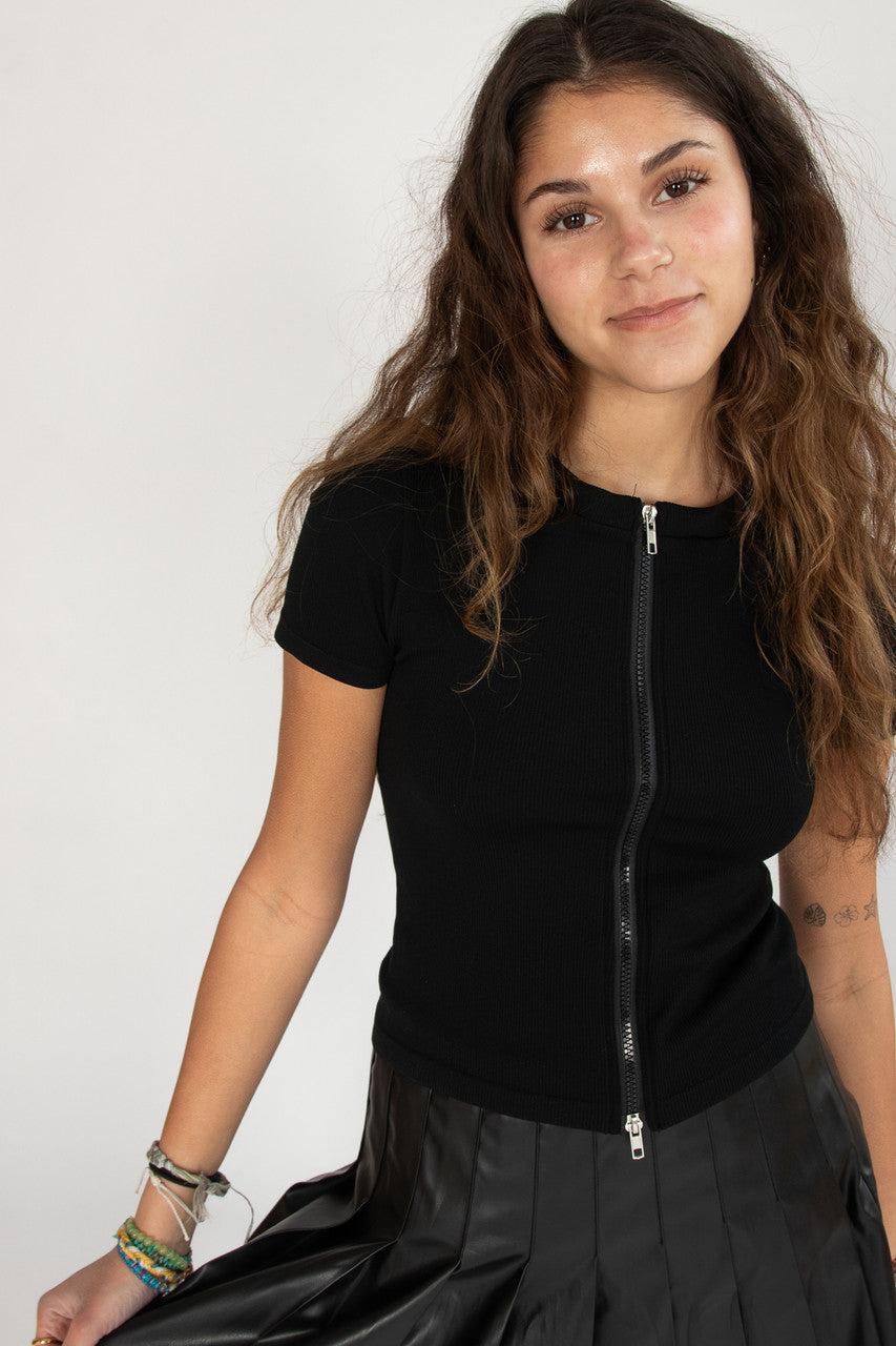 Seamless Zip Up Tee Product Image