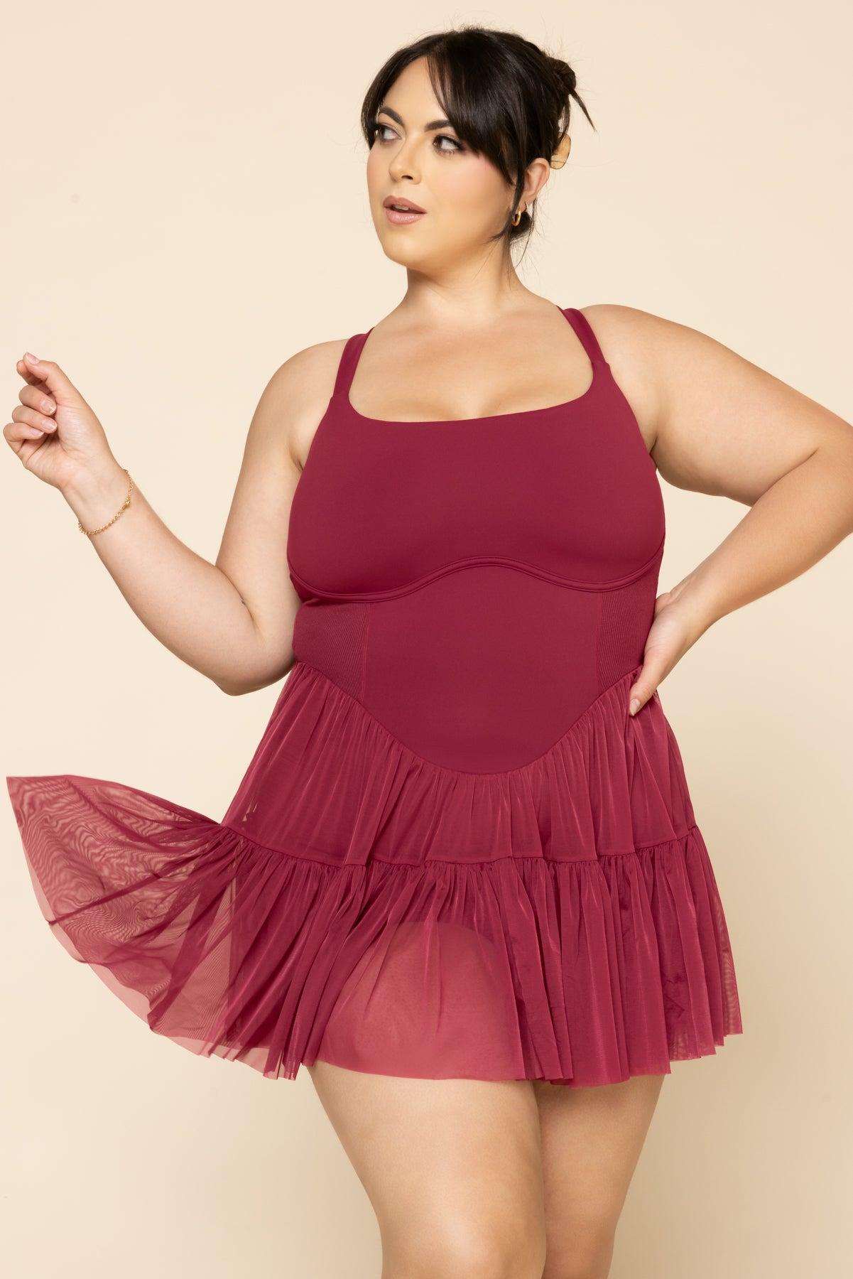 Corset Pirouette Dress - Ruby Product Image