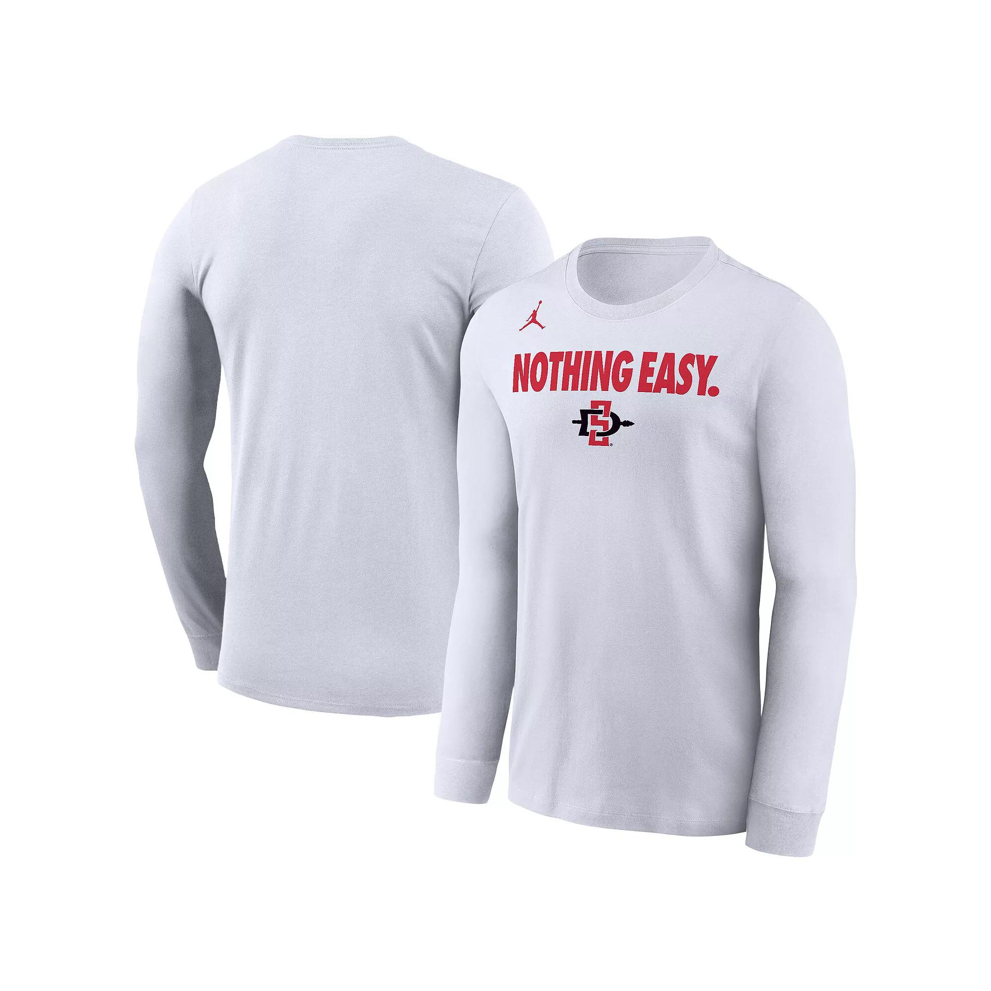 SDSU Nike Mens College Long-Sleeve T-Shirt | M22284MMSA-WHT Product Image