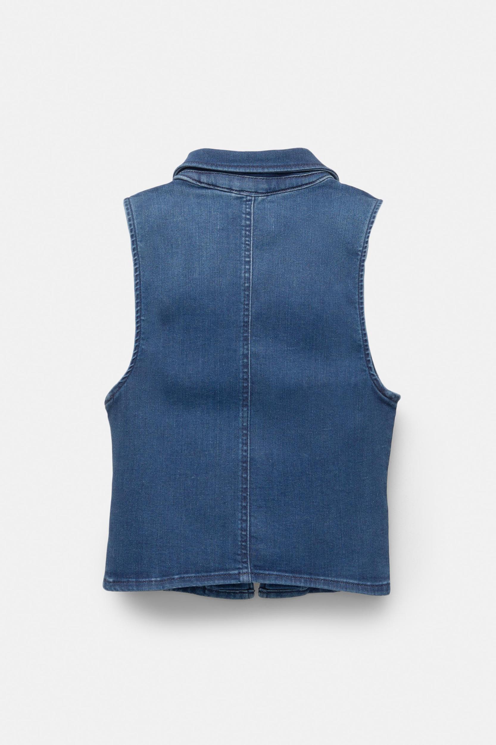Zip-up denim top Product Image